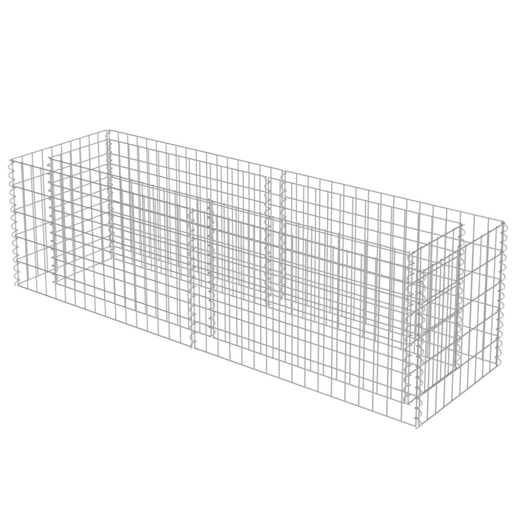 Gabionen-Hochbeet Verzinkter Stahl 180×50×50 cm