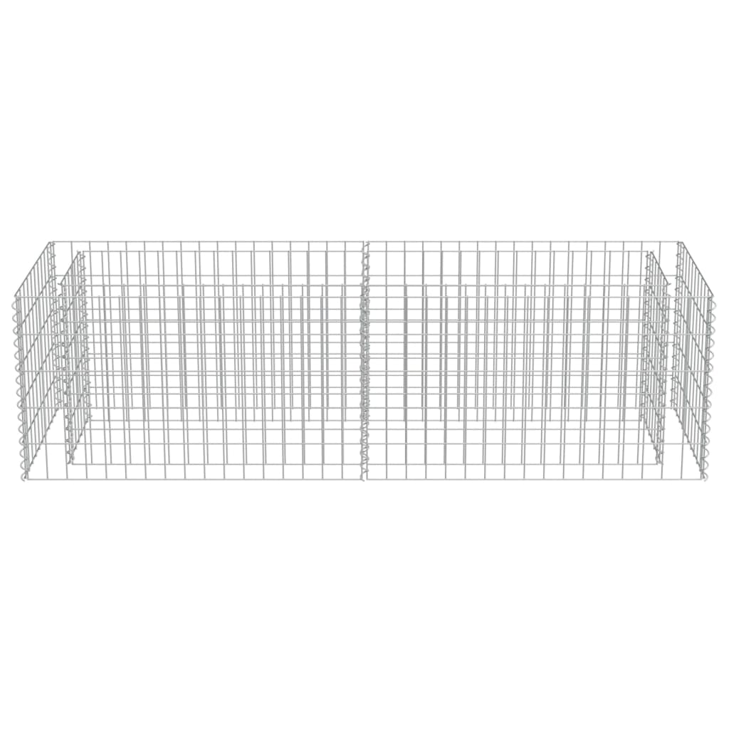 Gabionen-Hochbeet Verzinkter Stahl 180×50×50 cm