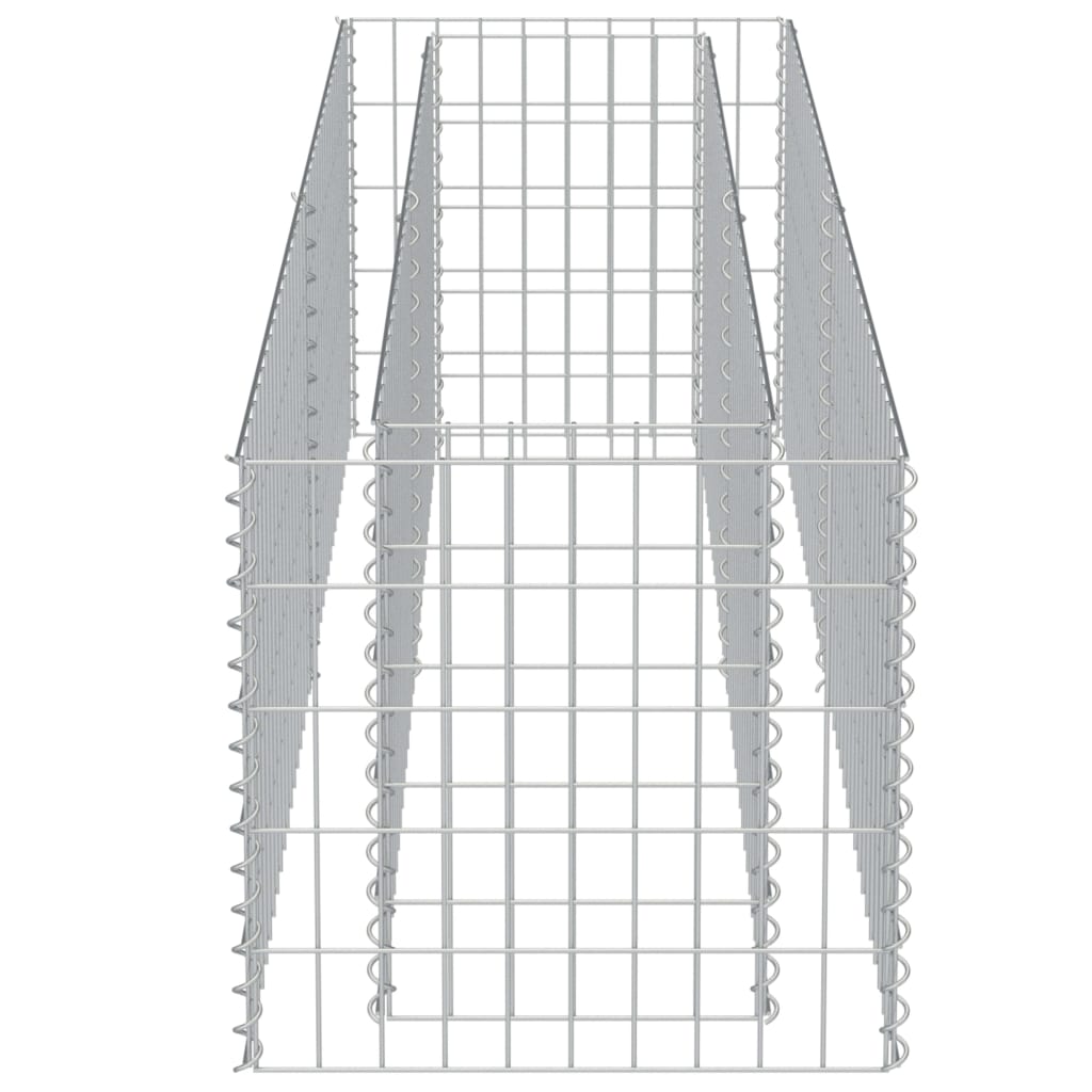 Gabionen-Hochbeet Verzinkter Stahl 180×50×50 cm