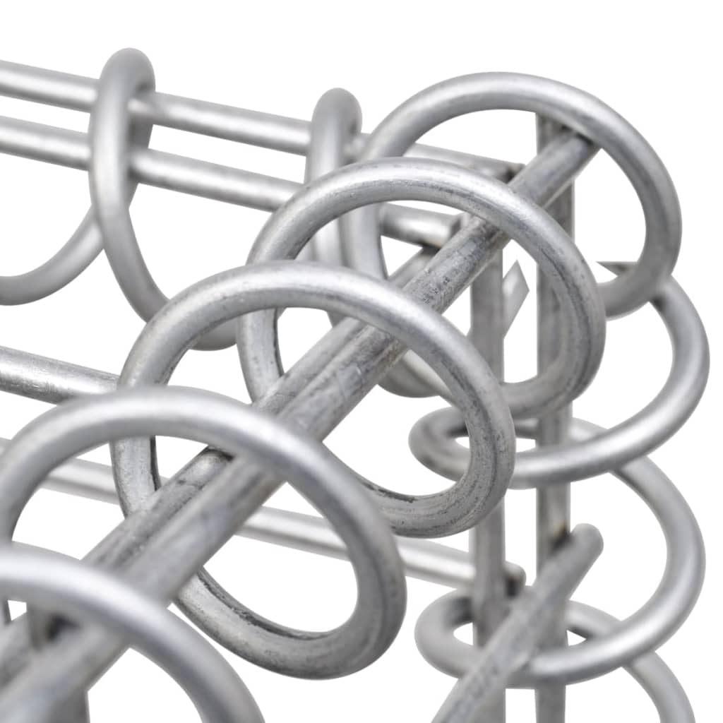 Gabionen-Hochbeet Verzinkter Stahl 180×50×50 cm