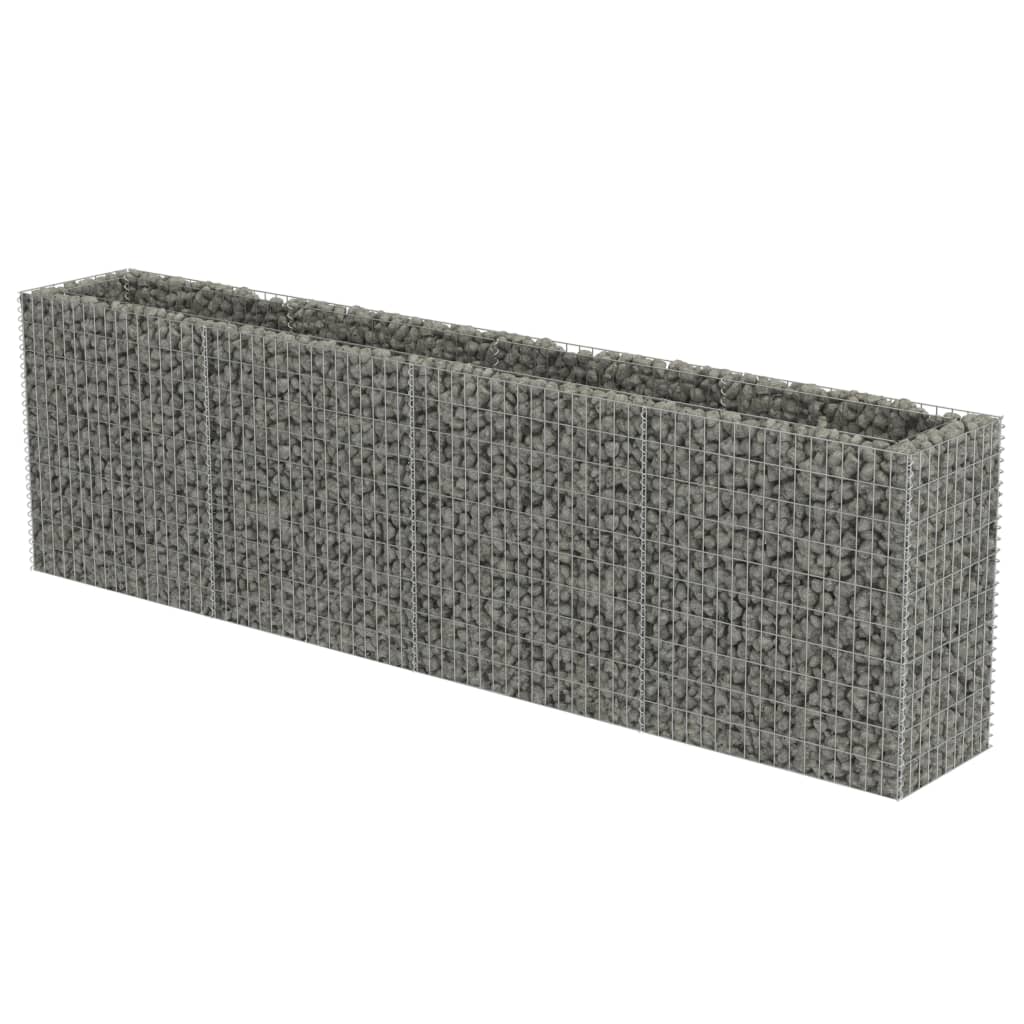Gabionen-Hochbeet Verzinkter Stahl 360×50×100 cm