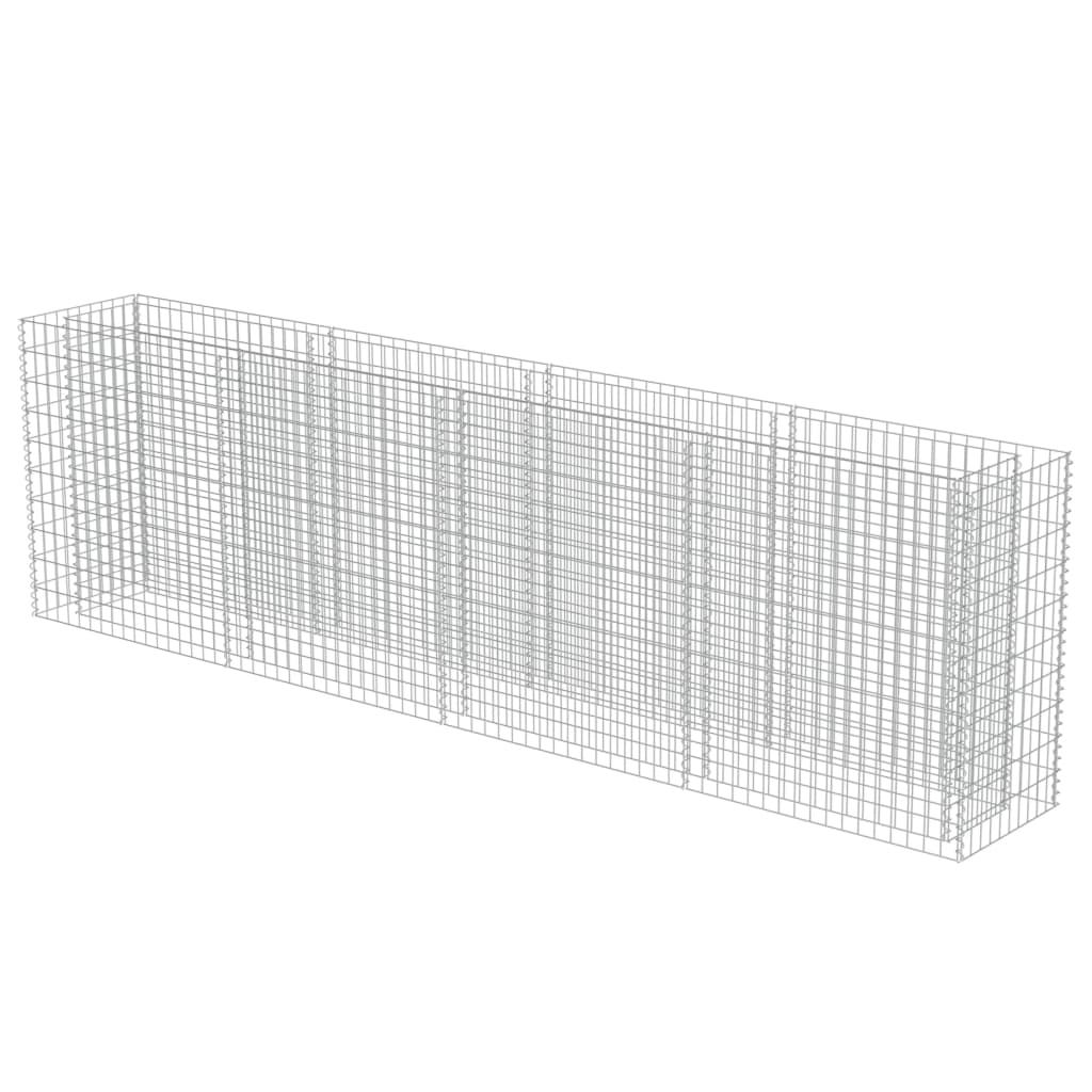 Gabionen-Hochbeet Verzinkter Stahl 360×50×100 cm
