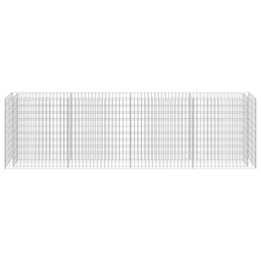 Gabionen-Hochbeet Verzinkter Stahl 360×50×100 cm