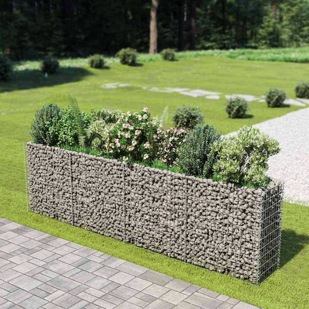 Gabionen-Hochbeet Verzinkter Stahl 360×50×100 cm