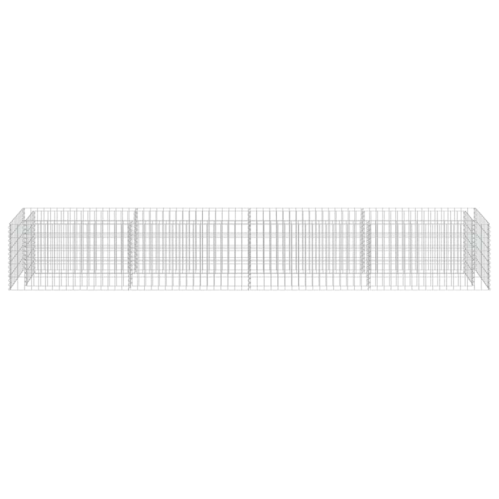 Gabionen-Hochbeet Verzinkter Stahl 360×50×50 cm