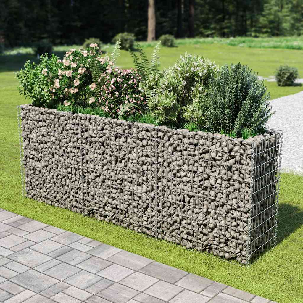 Gabionen-Hochbeet Verzinkter Stahl 270×50×100 cm