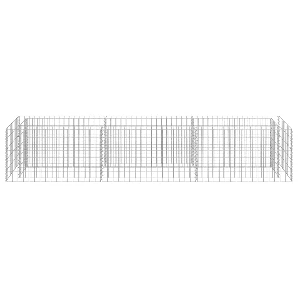Gabionen-Hochbeet Verzinkter Stahl 270×50×50 cm