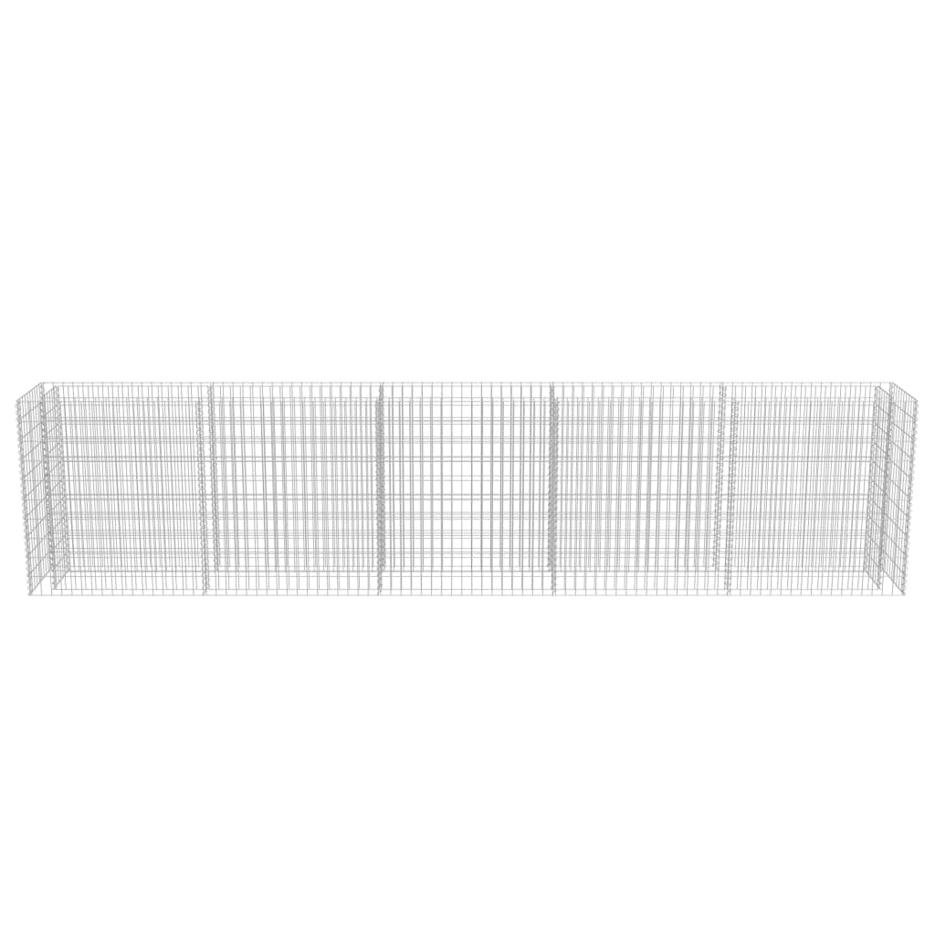 Gabionen-Hochbeet Verzinkter Stahl 450×50×100 cm