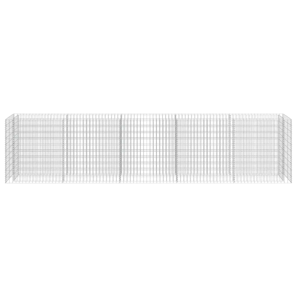 Gabionen-Hochbeet Verzinkter Stahl 450×50×100 cm