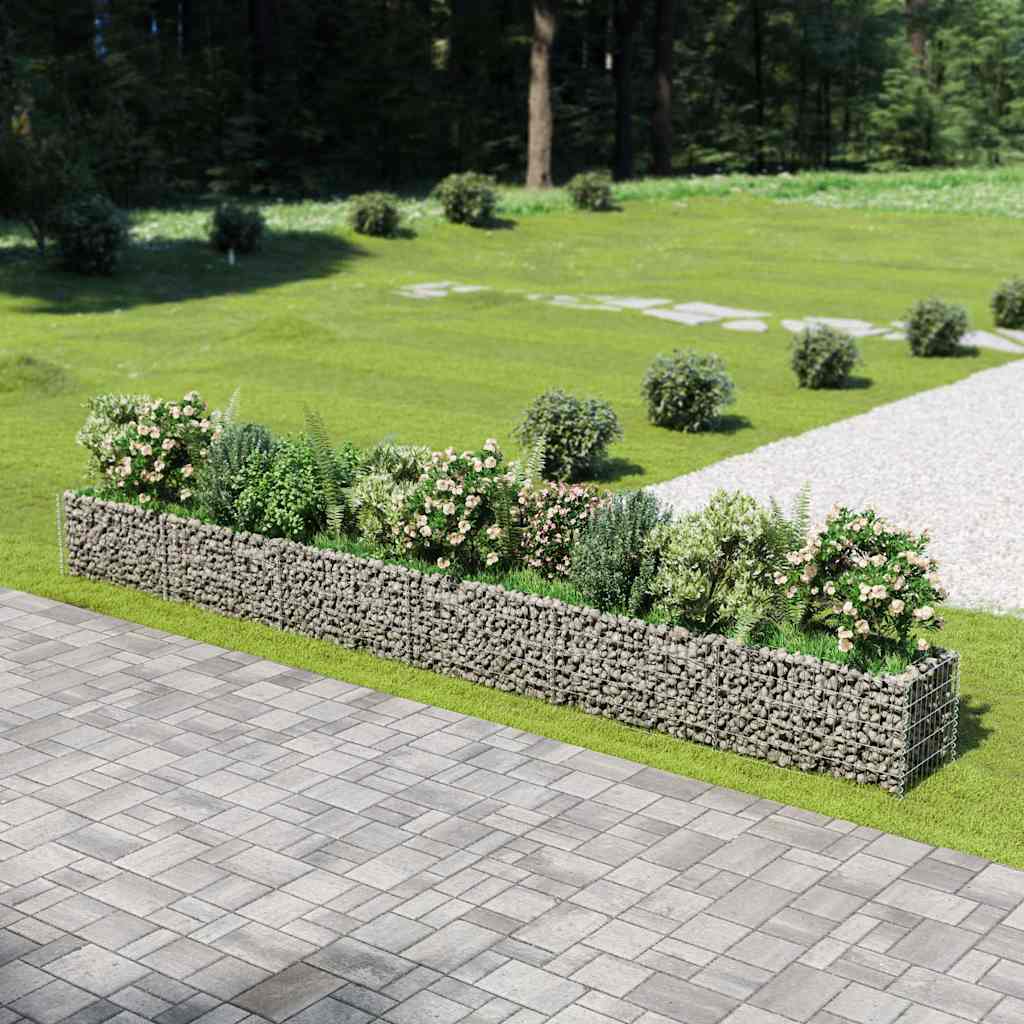 Gabionen-Hochbeet Verzinkter Stahl 540×50×50 cm