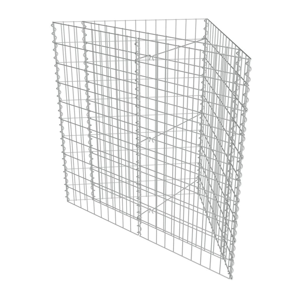 Gabionen-Hochbeet Verzinkter Stahl 75×75×100 cm