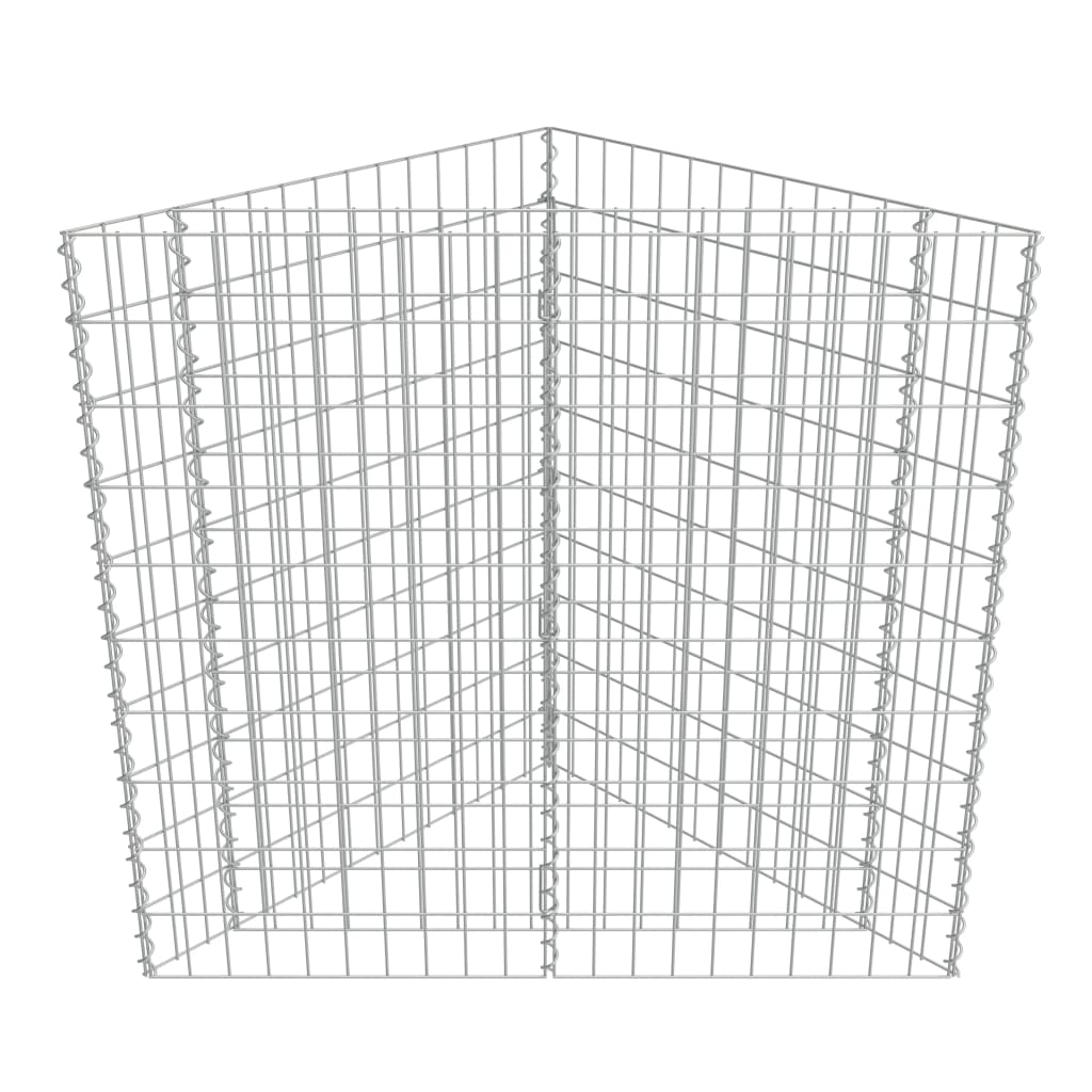 Gabionen-Hochbeet Verzinkter Stahl 75×75×100 cm