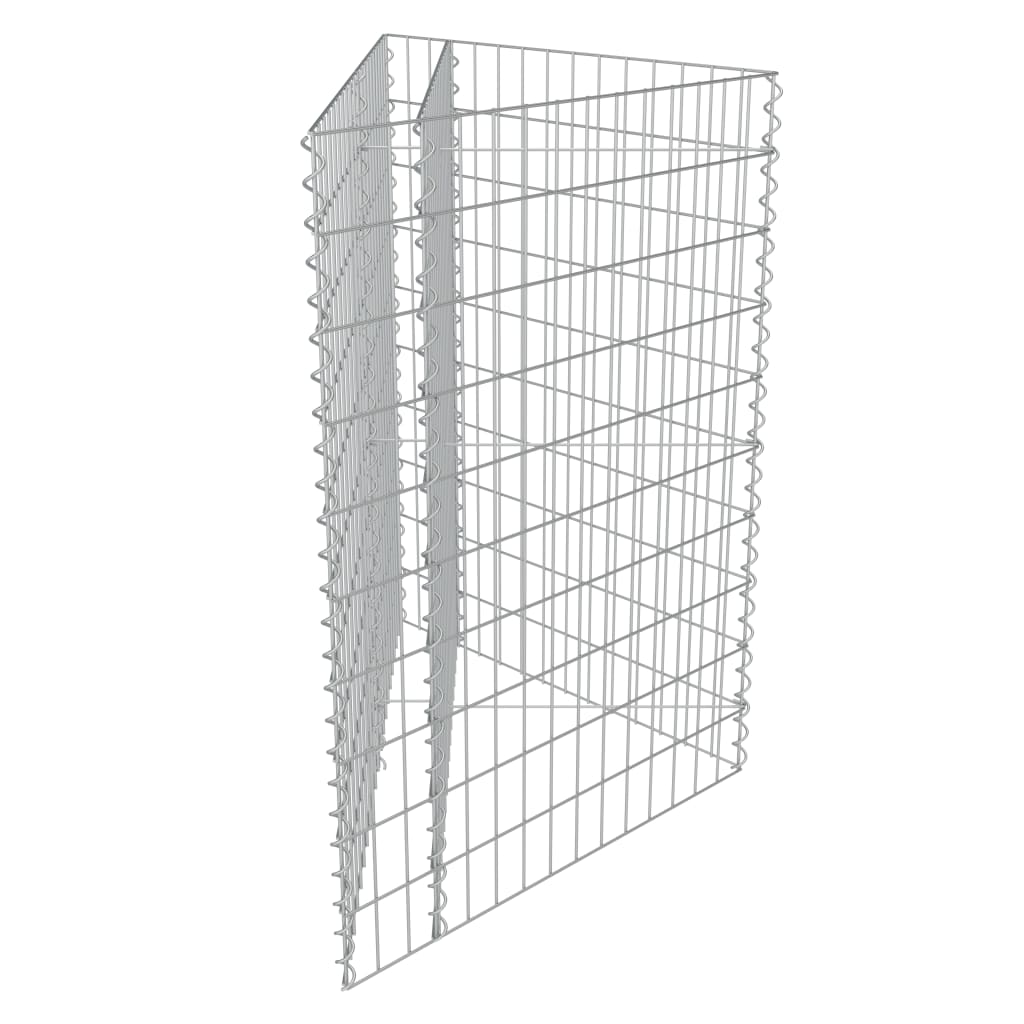 Gabionen-Hochbeet Verzinkter Stahl 75×75×100 cm