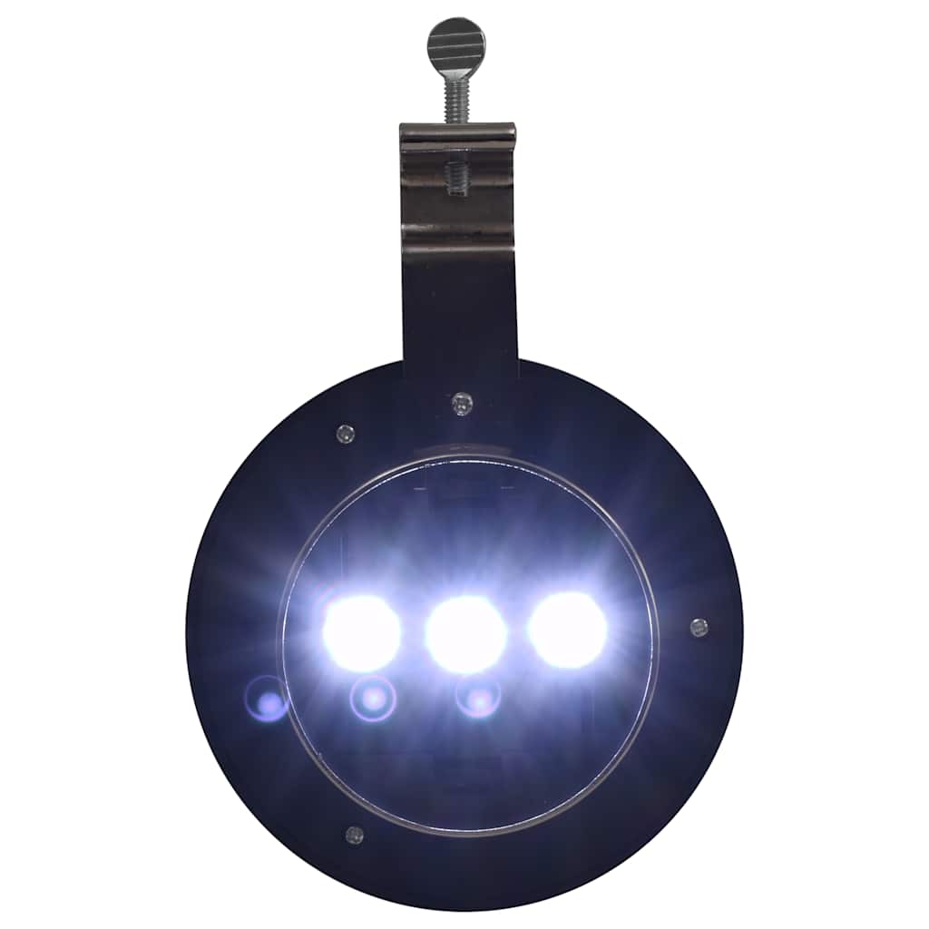 Outdoor Solarleuchten 6 Stück LED Rund 12 cm Weiß