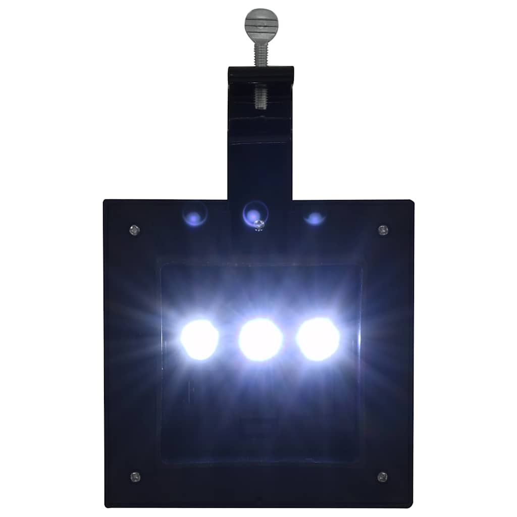 Outdoor Solarleuchten 6 Stück LED Quadratisch 12 cm Schwarz