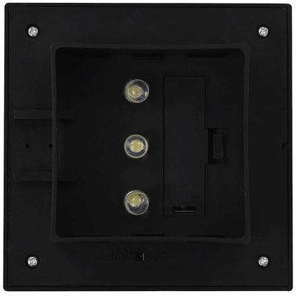 Outdoor Solarleuchten 6 Stück LED Quadratisch 12 cm Schwarz