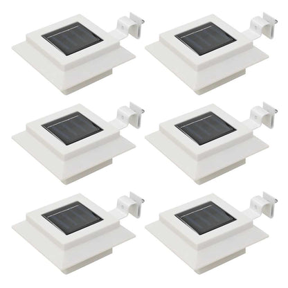 Outdoor Solarleuchten 6 Stück LED Quadratisch 12 cm Weiß