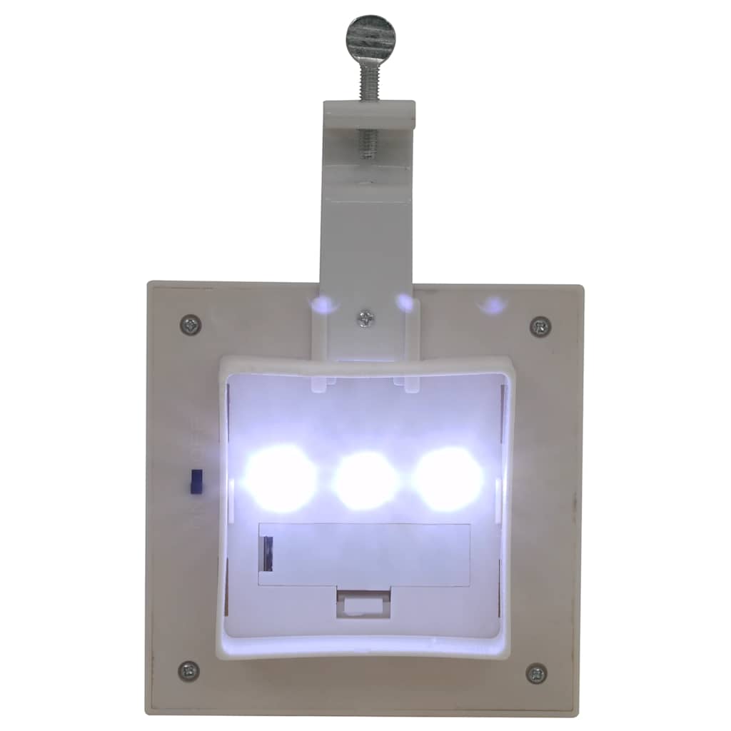 Outdoor Solarleuchten 6 Stück LED Quadratisch 12 cm Weiß