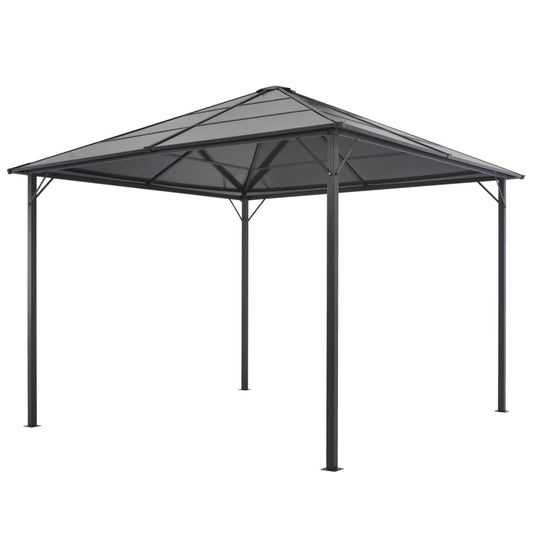 Gartenpavillon mit Dach Aluminium 3×3 m Anthrazit