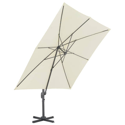 Ampelschirm mit Aluminiummast 300 x 300 cm Sand