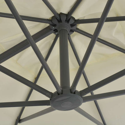 Ampelschirm mit Aluminiummast 300 x 300 cm Sand