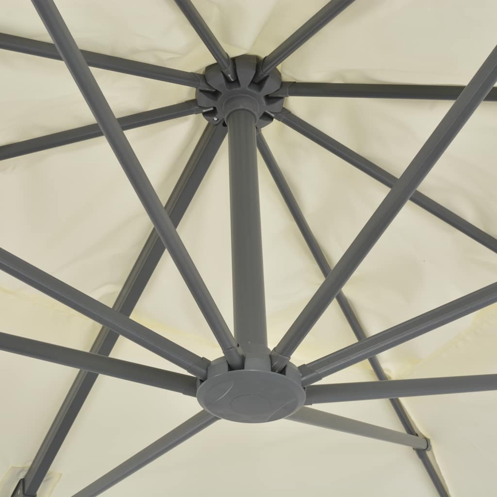 Ampelschirm mit Aluminiummast 400 x 300 cm Sand