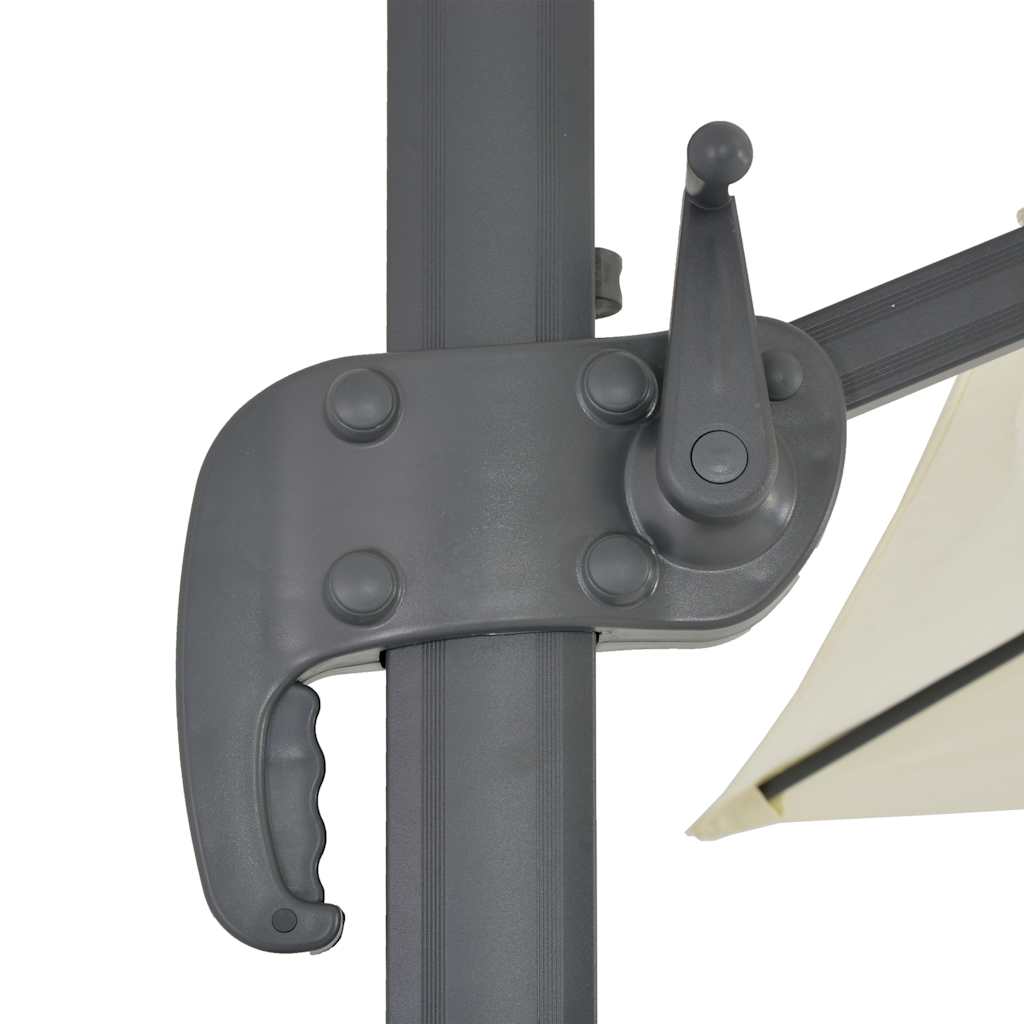 Ampelschirm mit Aluminiummast 400 x 300 cm Sand