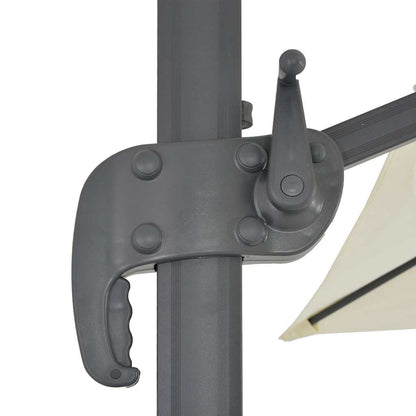 Ampelschirm mit Aluminiummast 400 x 300 cm Sand