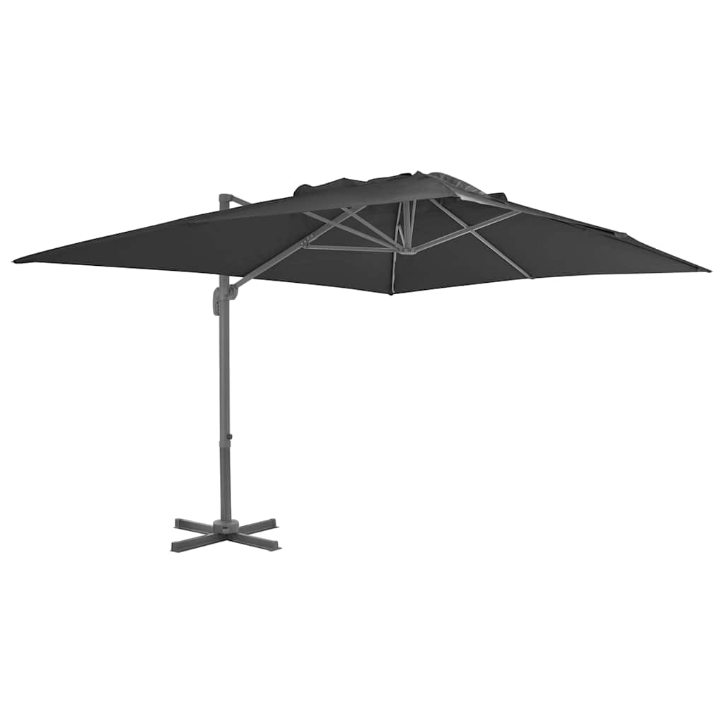 Ampelschirm mit Aluminiummast 400 x 300 cm Anthrazit