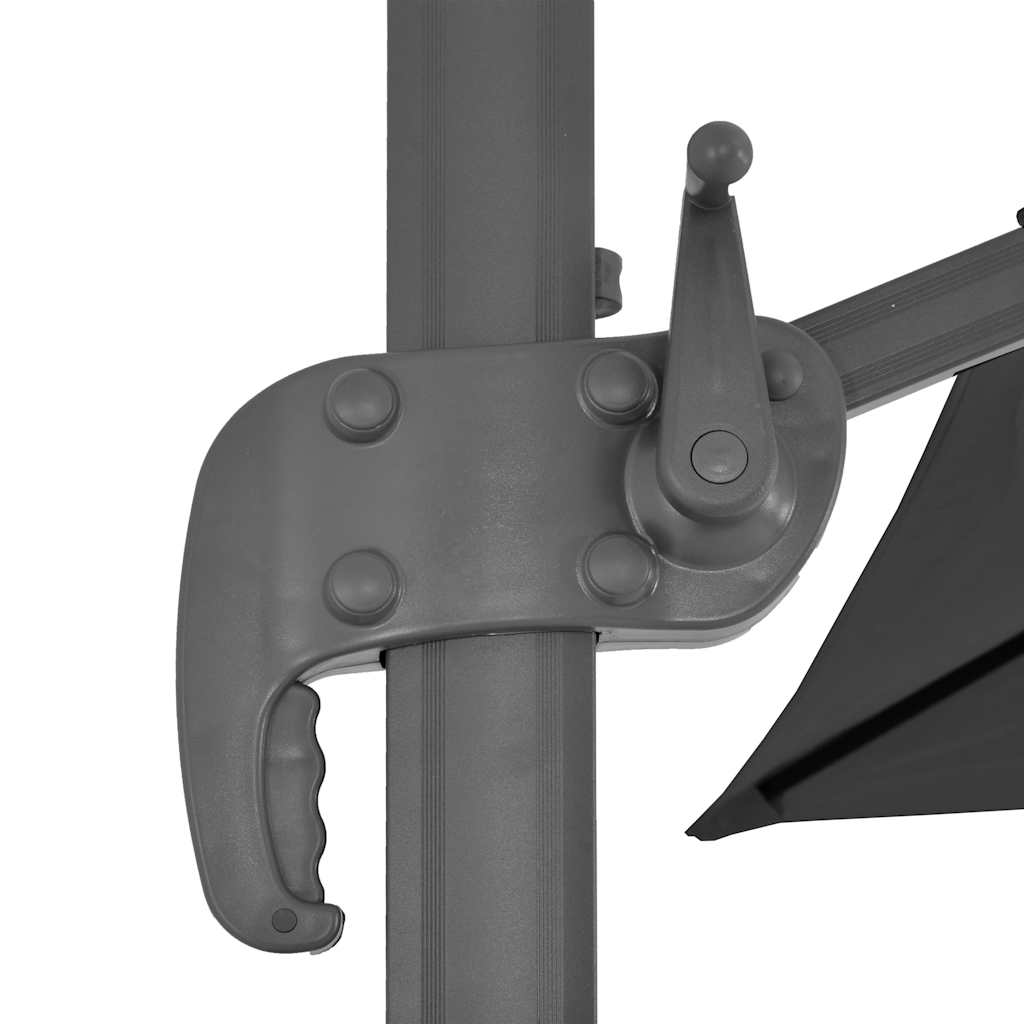 Ampelschirm mit Aluminiummast 400 x 300 cm Anthrazit