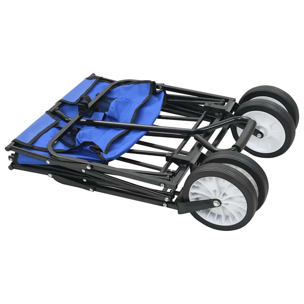 Klappbarer Handwagen Stahl Blau