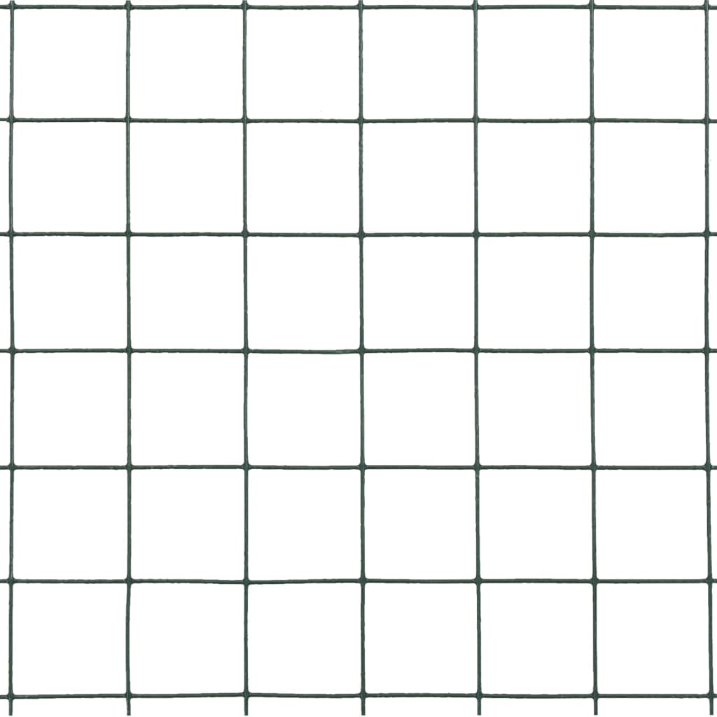 Drahtzaun Stahl mit PVC-Beschichtung 10x1,5 m Grün
