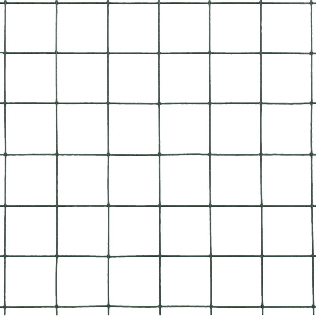 Drahtzaun Stahl mit PVC-Beschichtung 10x1,5 m Grün