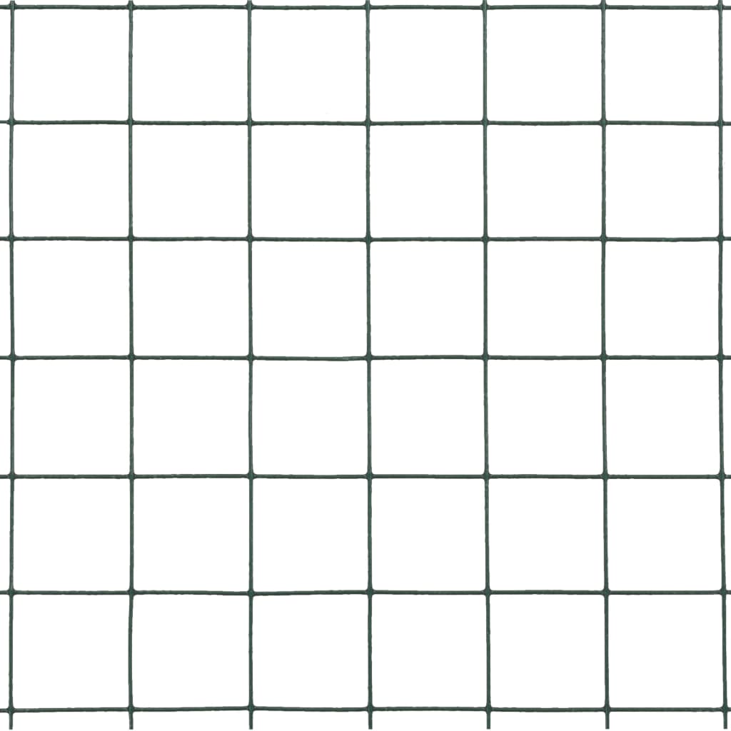 Drahtzaun Stahl mit PVC-Beschichtung 25x1,5 m Grün
