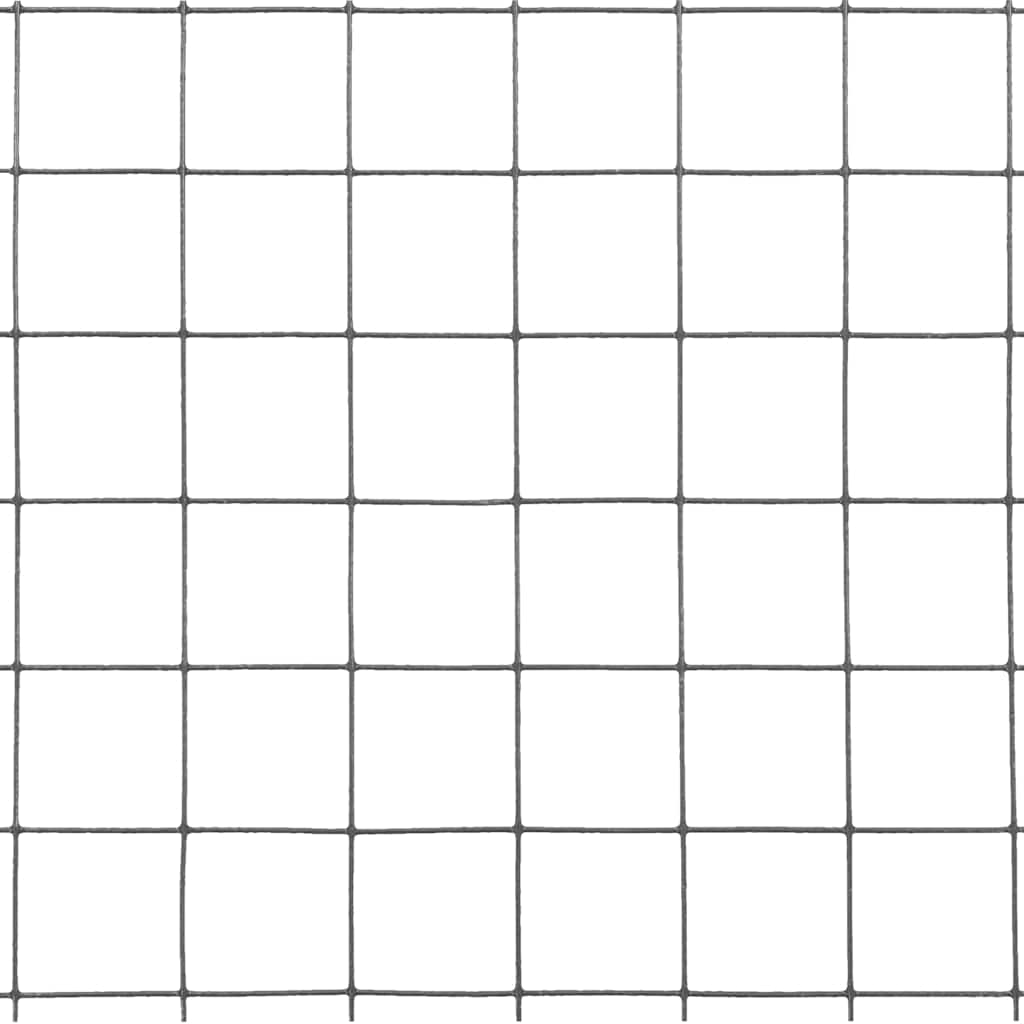 Drahtzaun Stahl mit PVC-Beschichtung 10x1 m Grau