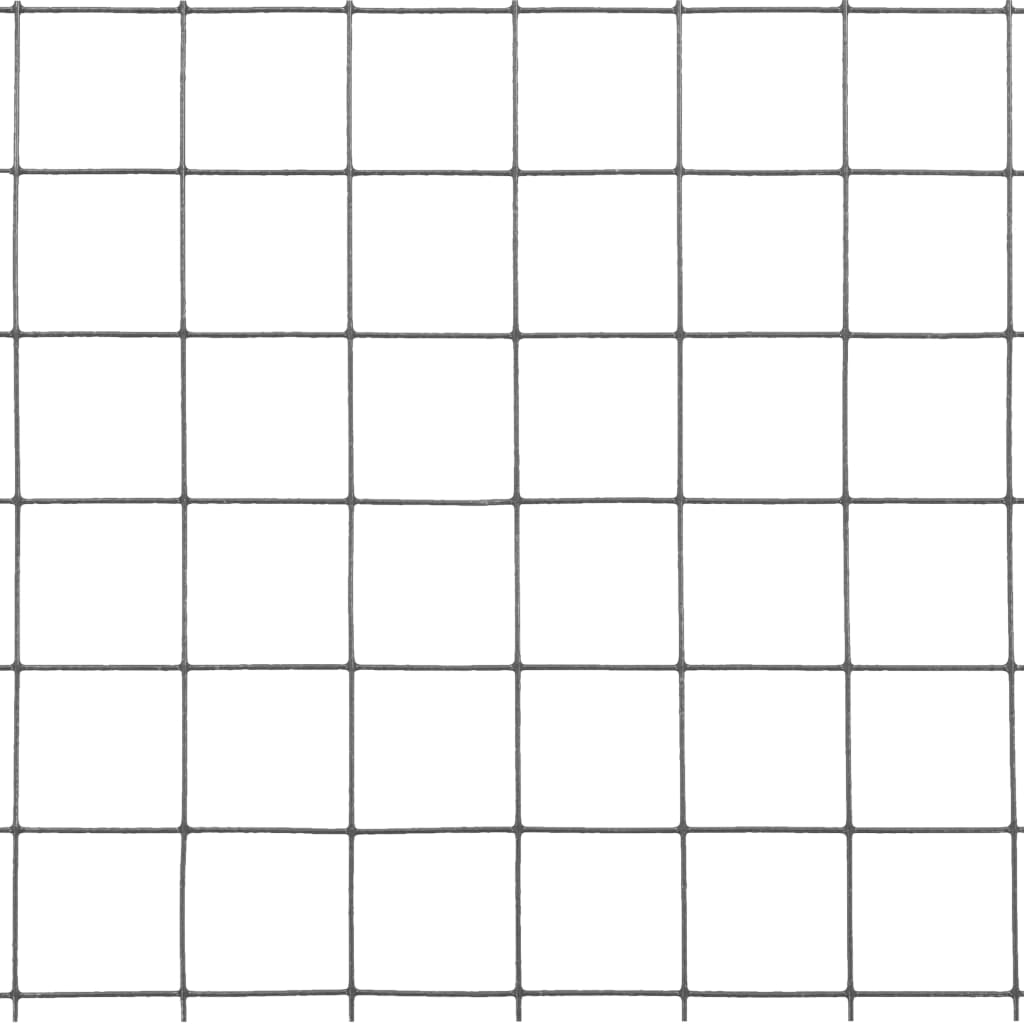Drahtzaun Stahl mit PVC-Beschichtung 10x0,5 m Grau