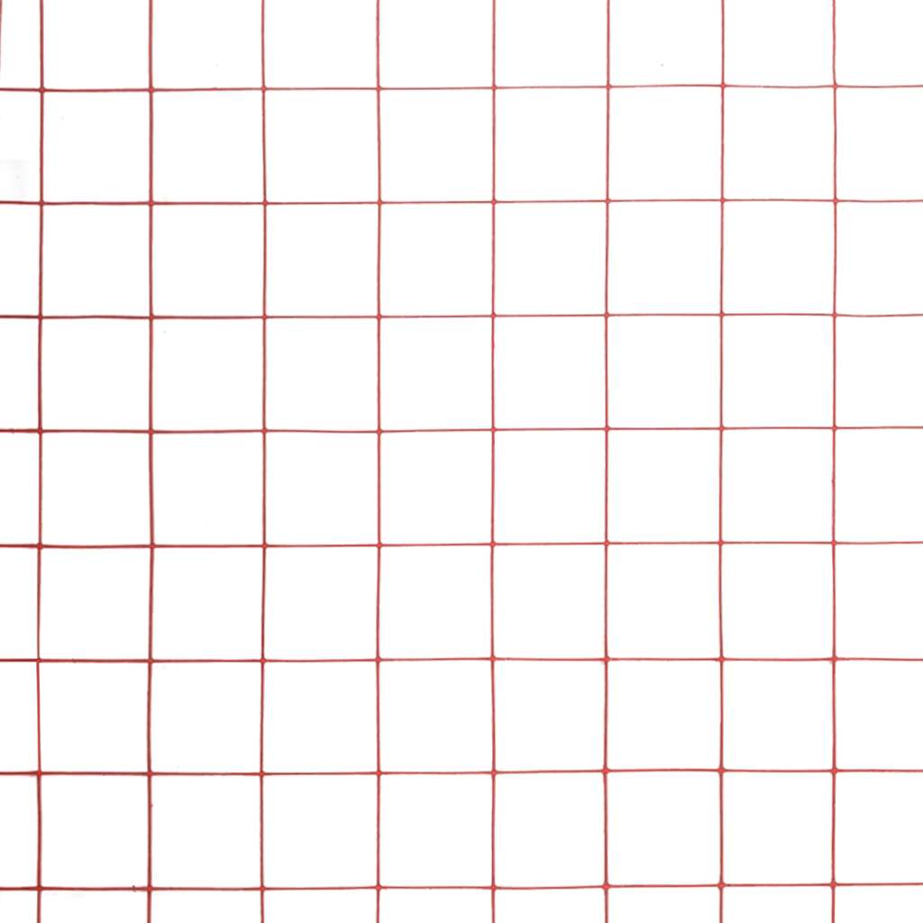 Drahtzaun Stahl mit PVC-Beschichtung 25x1 m Rot