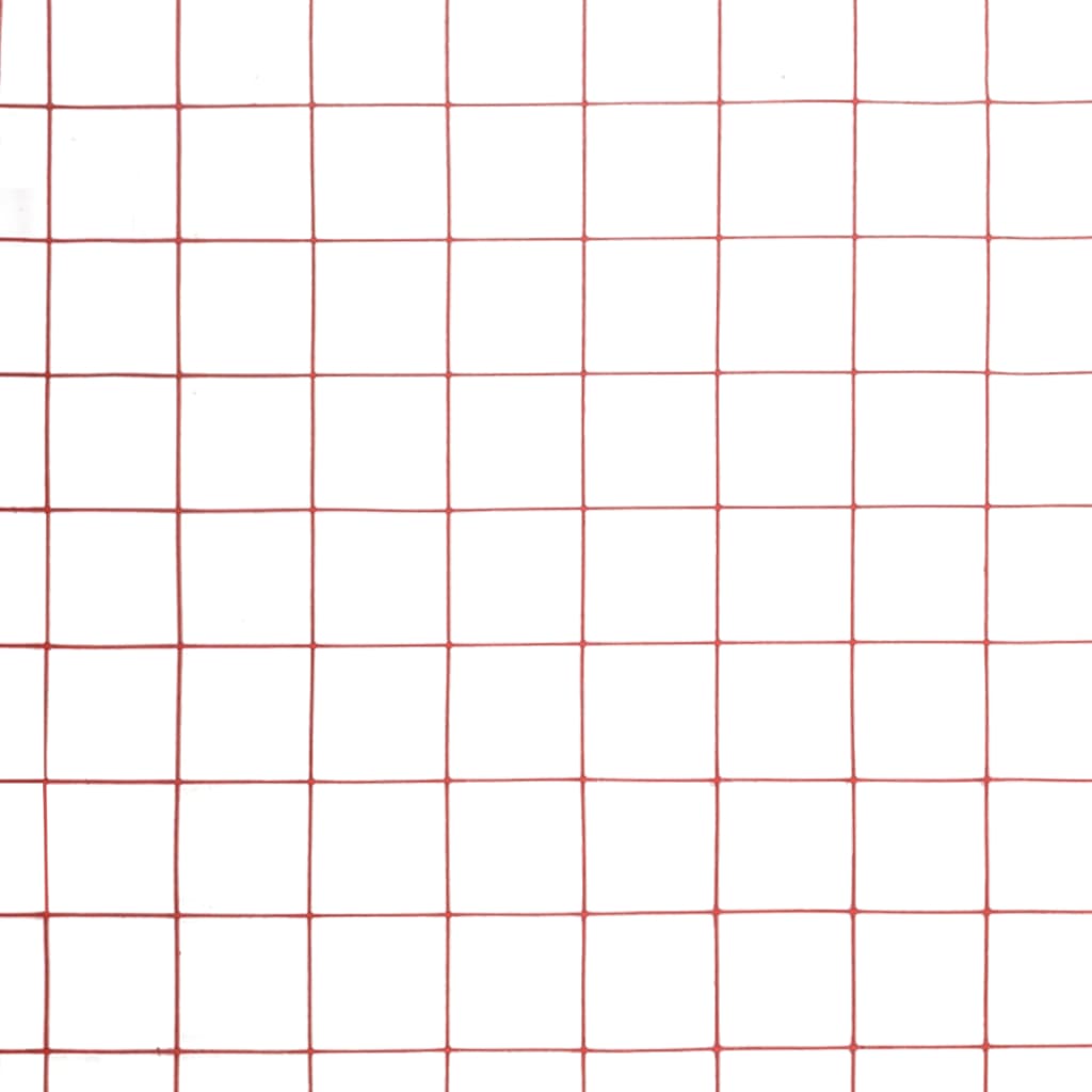 Drahtzaun Stahl mit PVC-Beschichtung 25x0,5 m Rot