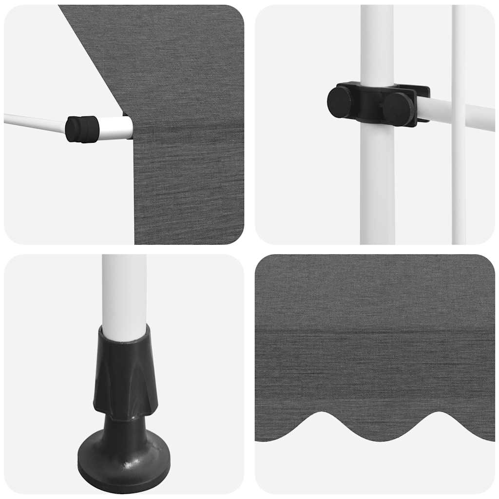 Einziehbare Markise Handbetrieben 150 cm Anthrazit