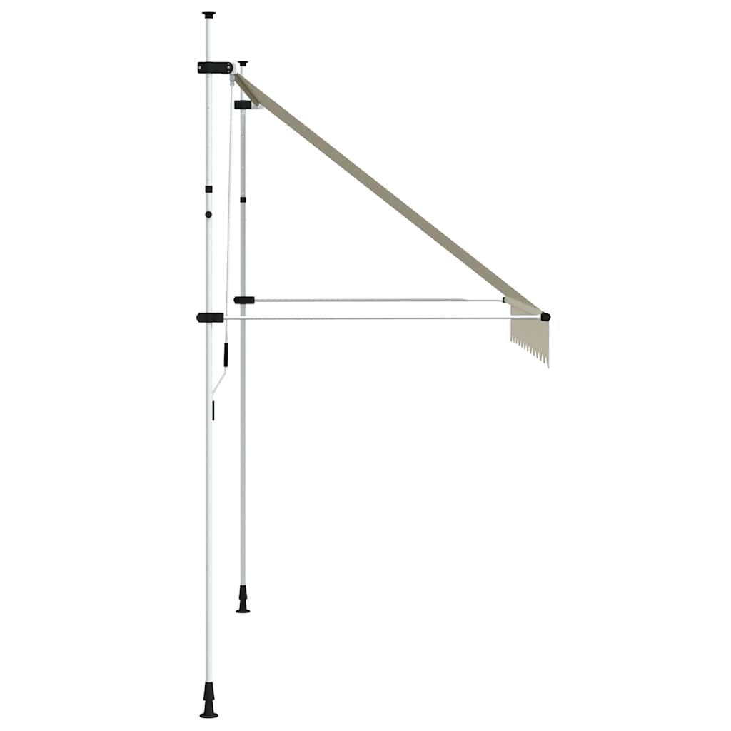 Einziehbare Markise Handbetrieben 250 cm Cremeweiß