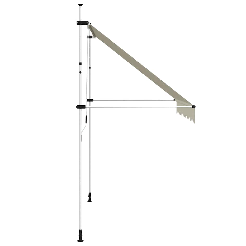 Einziehbare Markise Handbetrieben 300 cm Cremeweiß