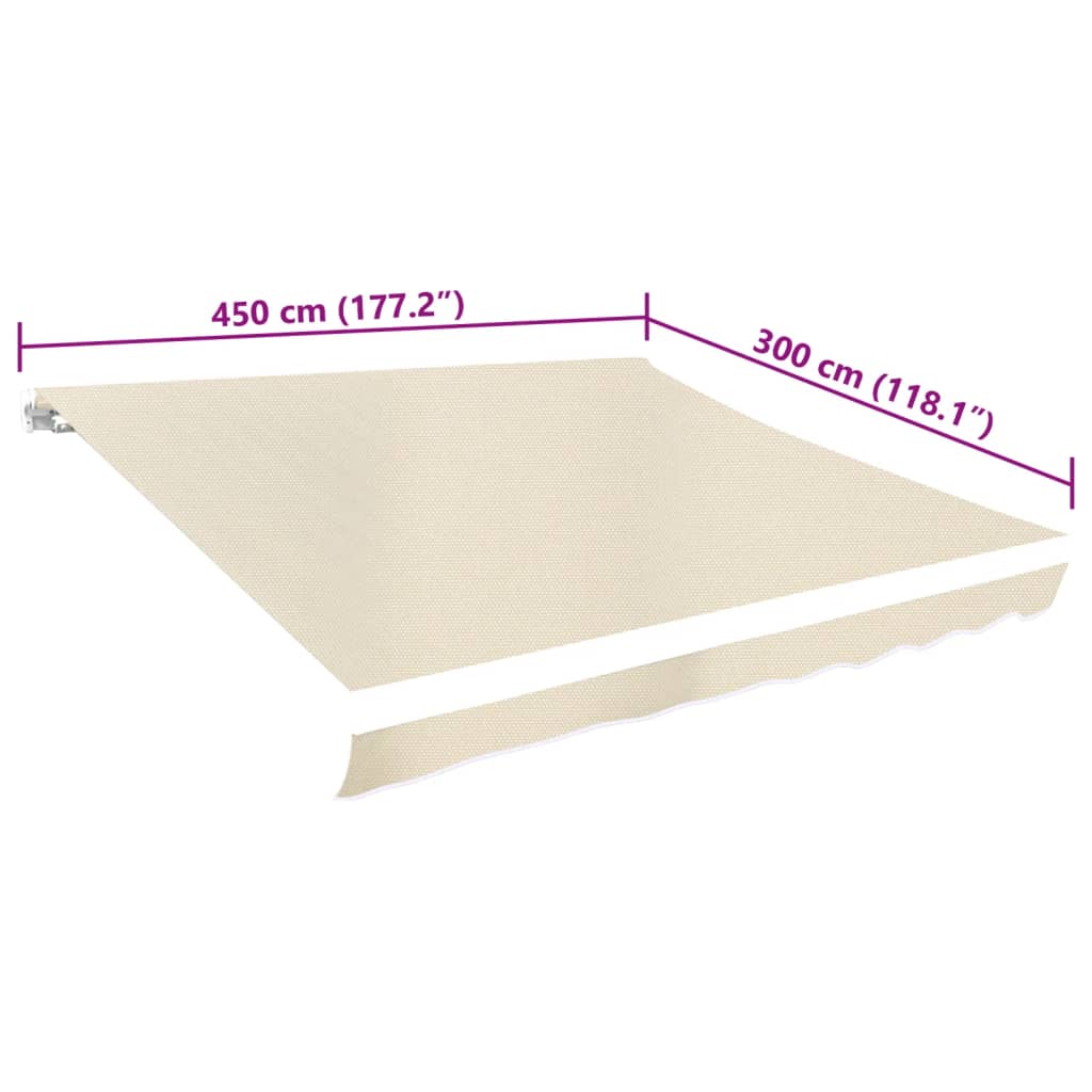 Markisenbespannung Canvas Creme 4,5x3 m