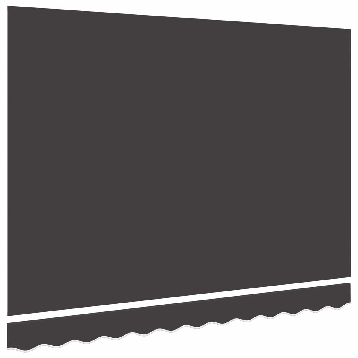 Ersatzstoff für Markise Grau 300x250 cm Polyester