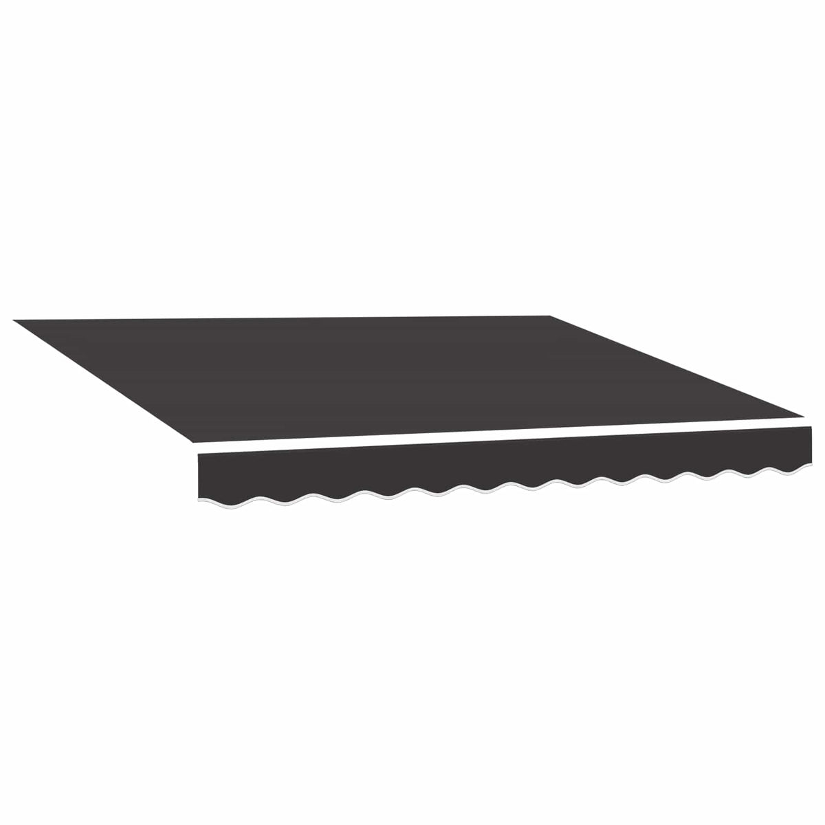 Ersatzstoff für Markise Grau 350x250 cm Polyester