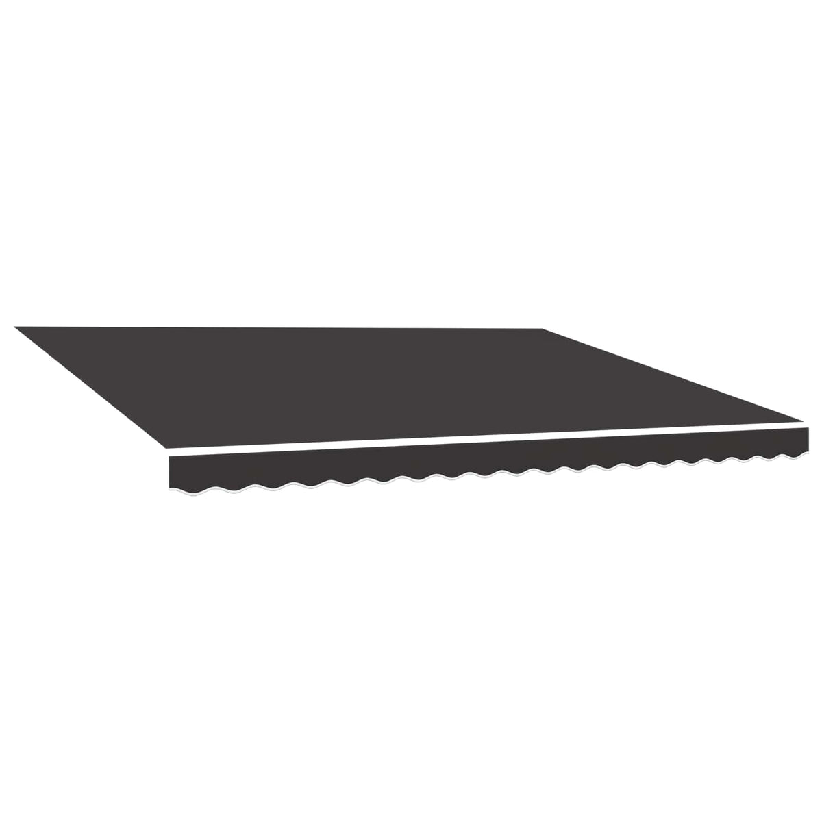 Ersatzstoff für Markise Grau 400x300 cm Polyester