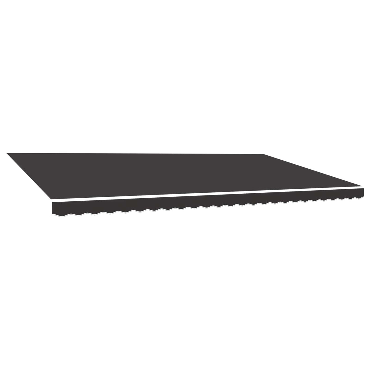 Ersatzstoff für Markise Grau 600x300 cm Polyester