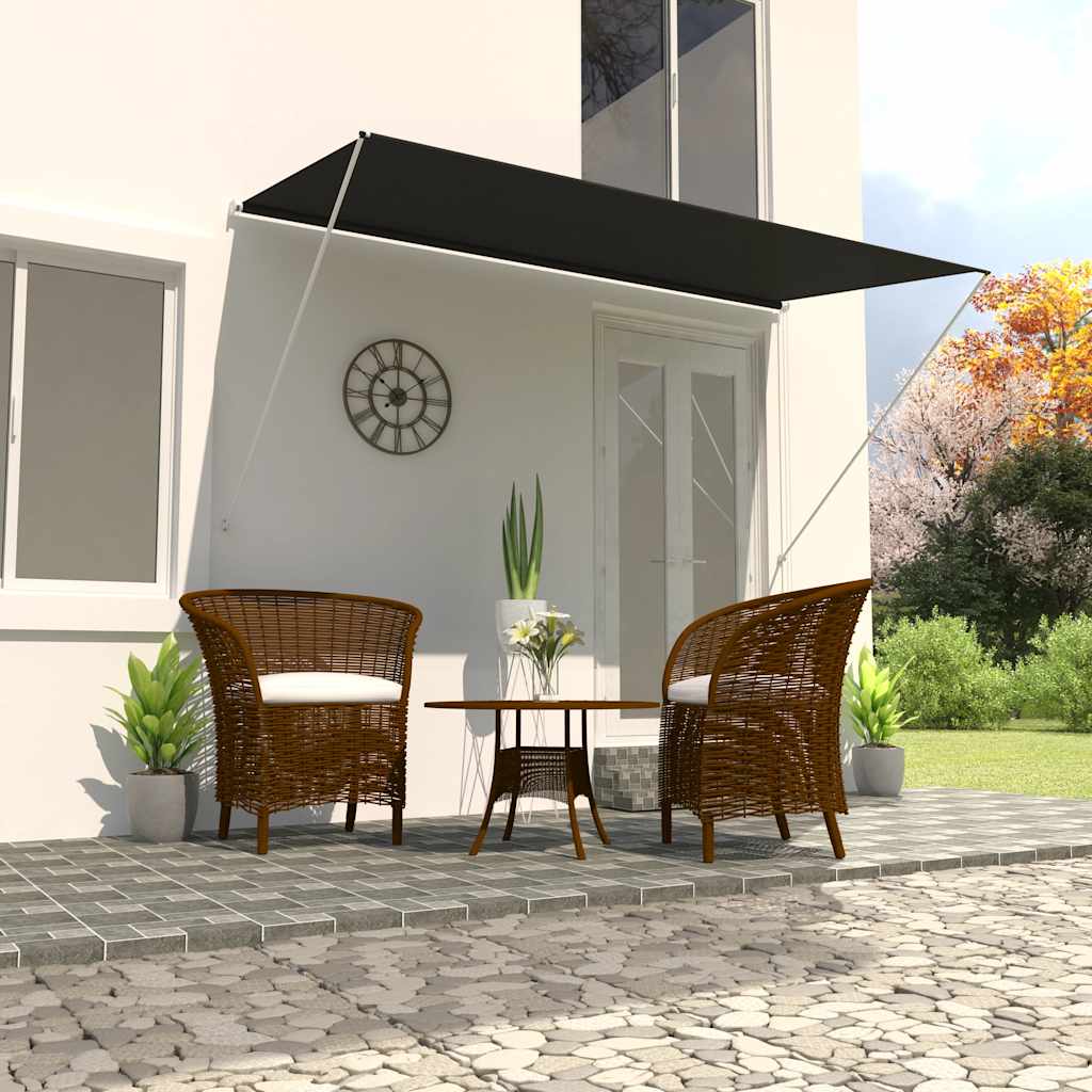 Einziehbare Markise 350×150 cm Anthrazit
