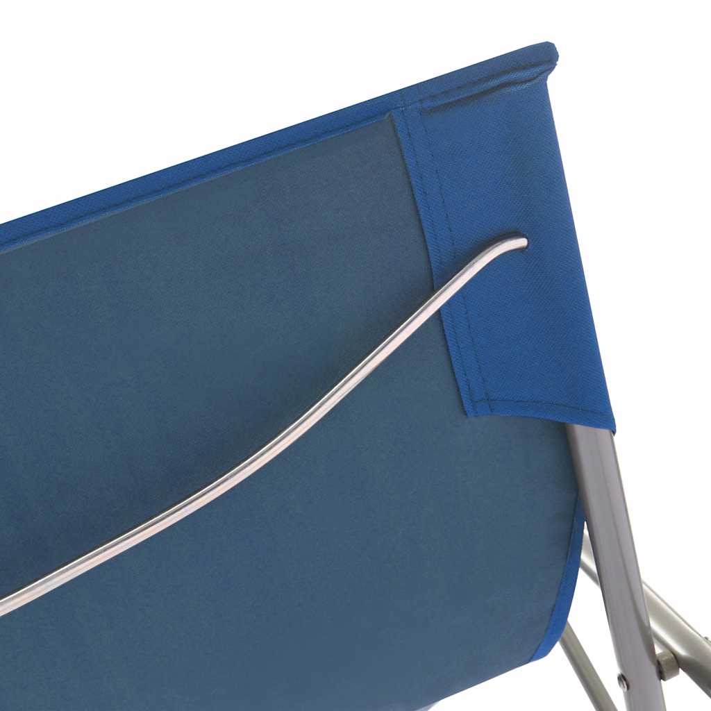 Klappstühle, 2 Stück, Stahl und Oxford-Gewebe, blau