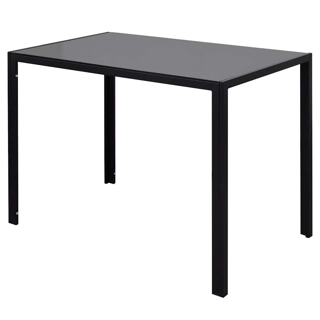Essgruppe Tisch Stühle 5-tlg. Kunstleder Schwarz und Weiß