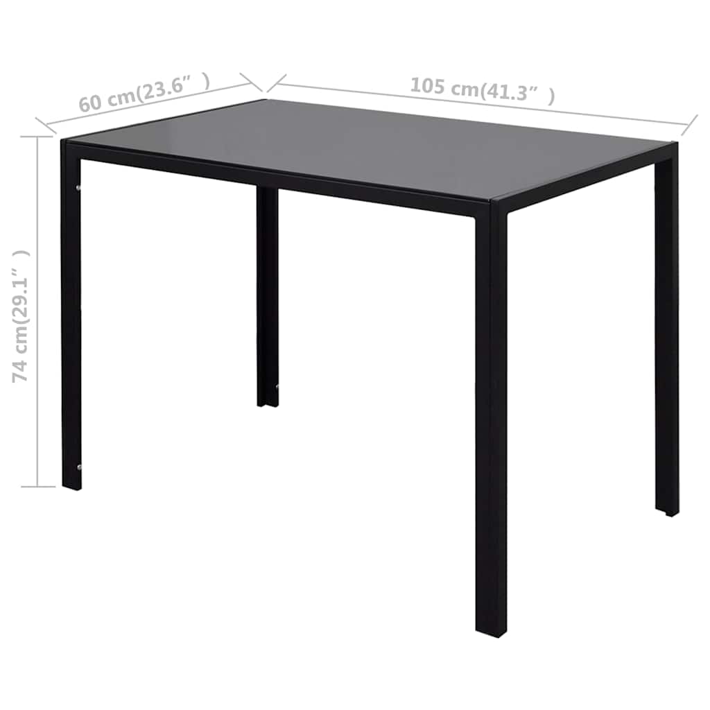 Essgruppe Tisch Stühle 5-tlg. Kunstleder Schwarz und Weiß